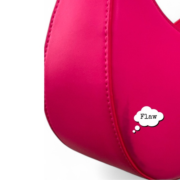 NWOT AUPEN Pink Leather Fearless Shoulder Bag Purse - Picture 9 of 9